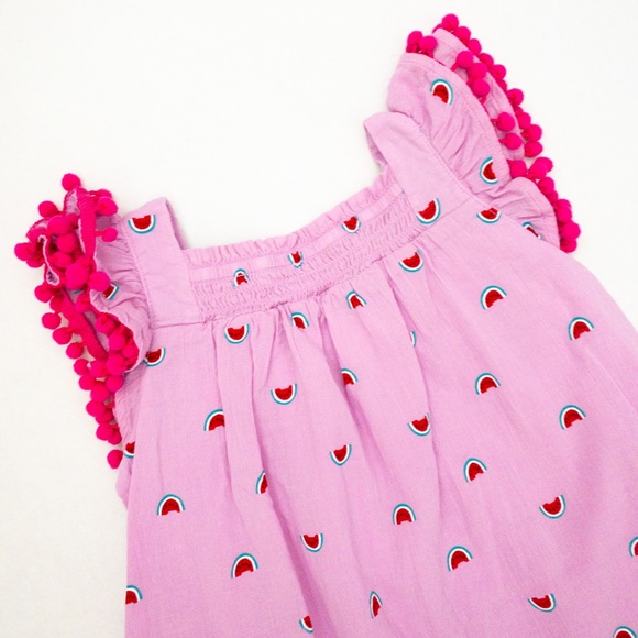 🍉Cat & Jack Watermelon Pom Pom Dress (5T) 🍉 - Picture 8 of 9